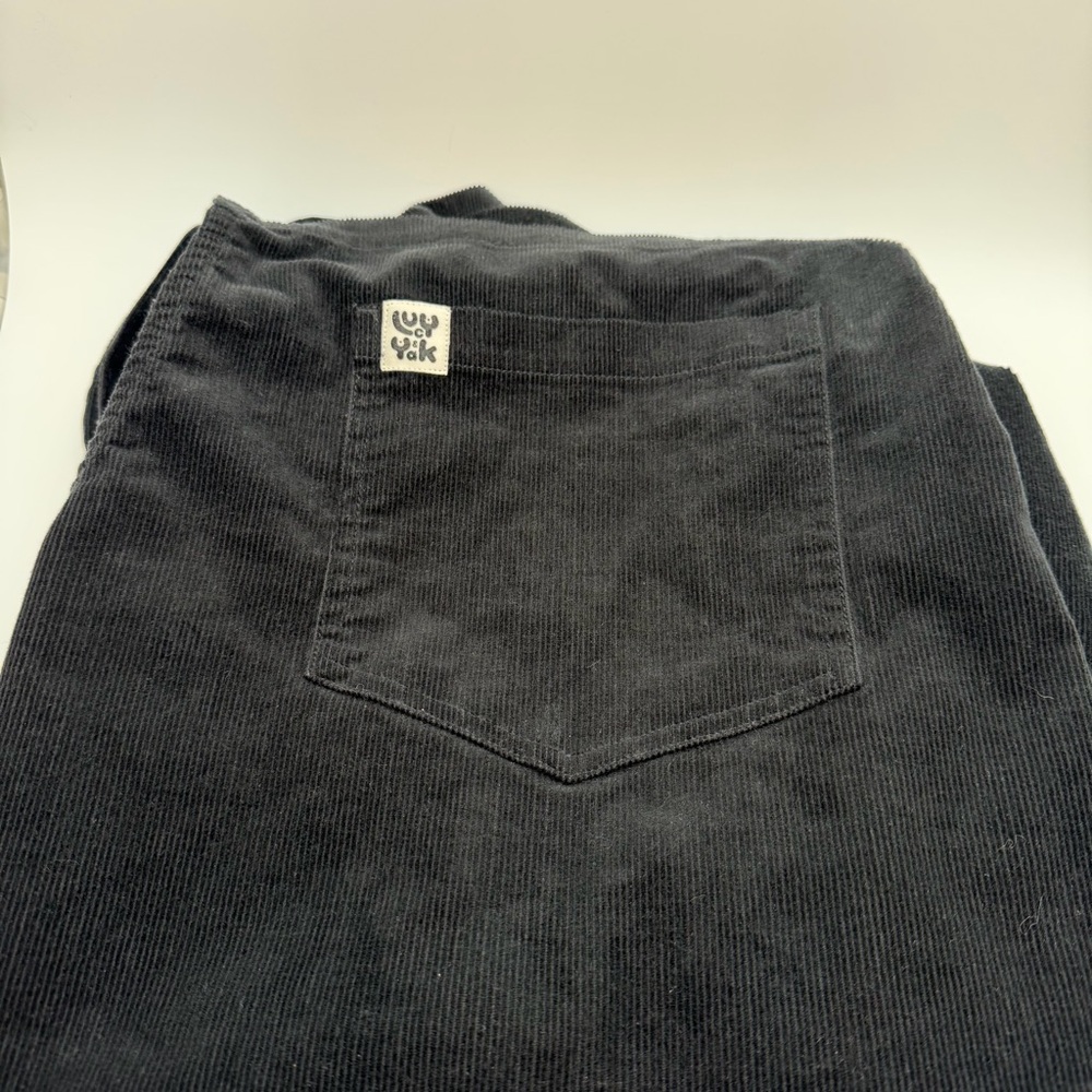 Lucy And Yak Black Mini Pini Organic Corduroy Pinafore Dress US 18 - Picture 5 of 7